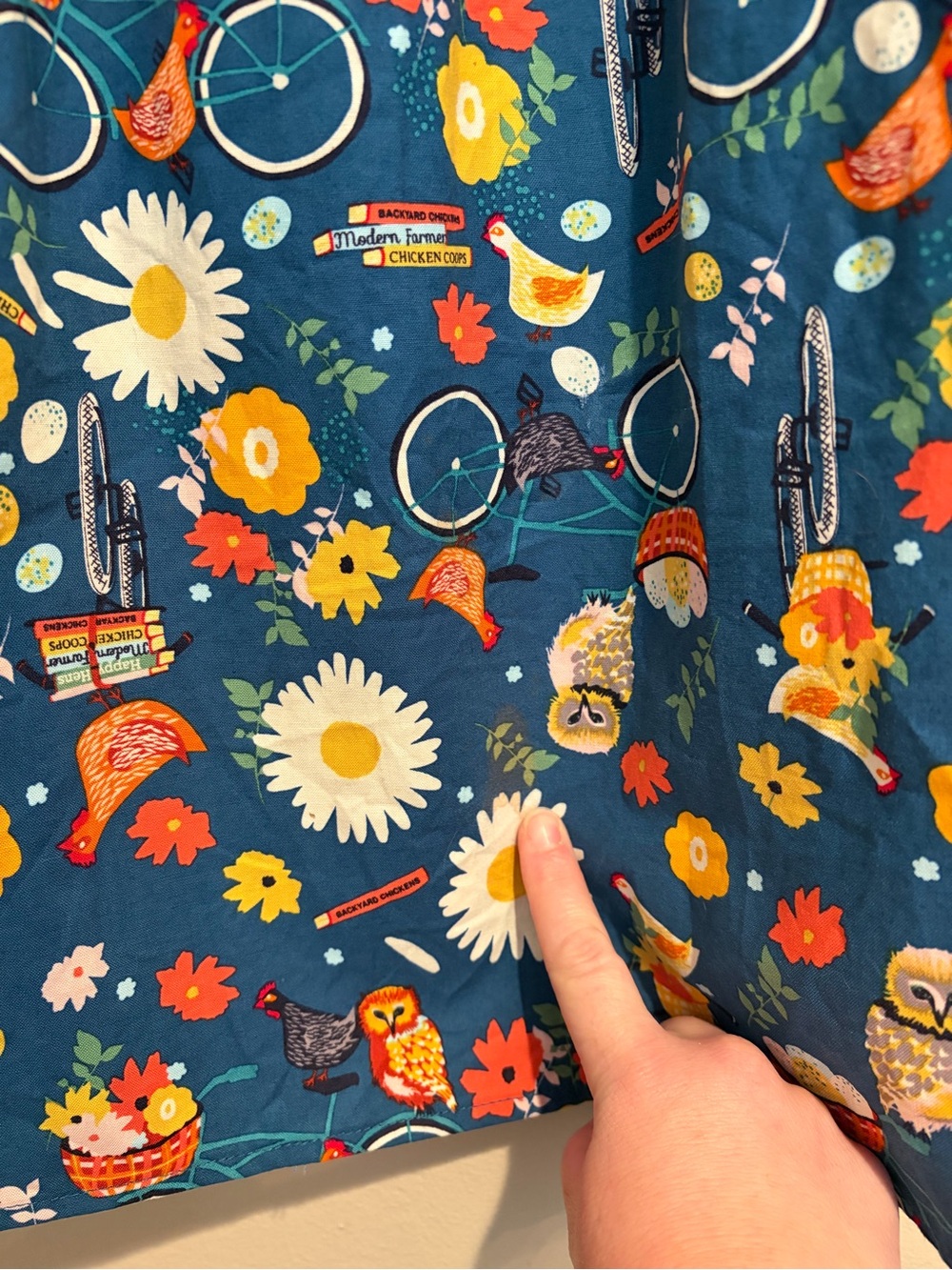 Retrolicious Chicken & Owl Farmgirl Skater Skirt, Partial Elastic Waist, size 2X - Picture 10 of 10
